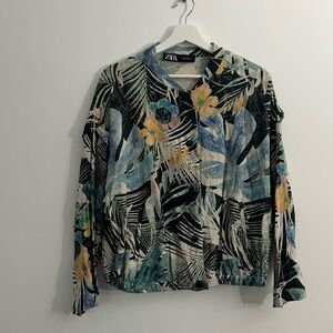 Zara Multicolor Abstract Print Jacket